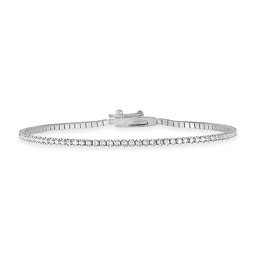 ADINA EDEN 14K Gold Plated Cubic Zirconia Tennis Bracelets For Women, Sterling Silver Gold Bracelets 6.75 Inch Bracelets | Amazon (US)