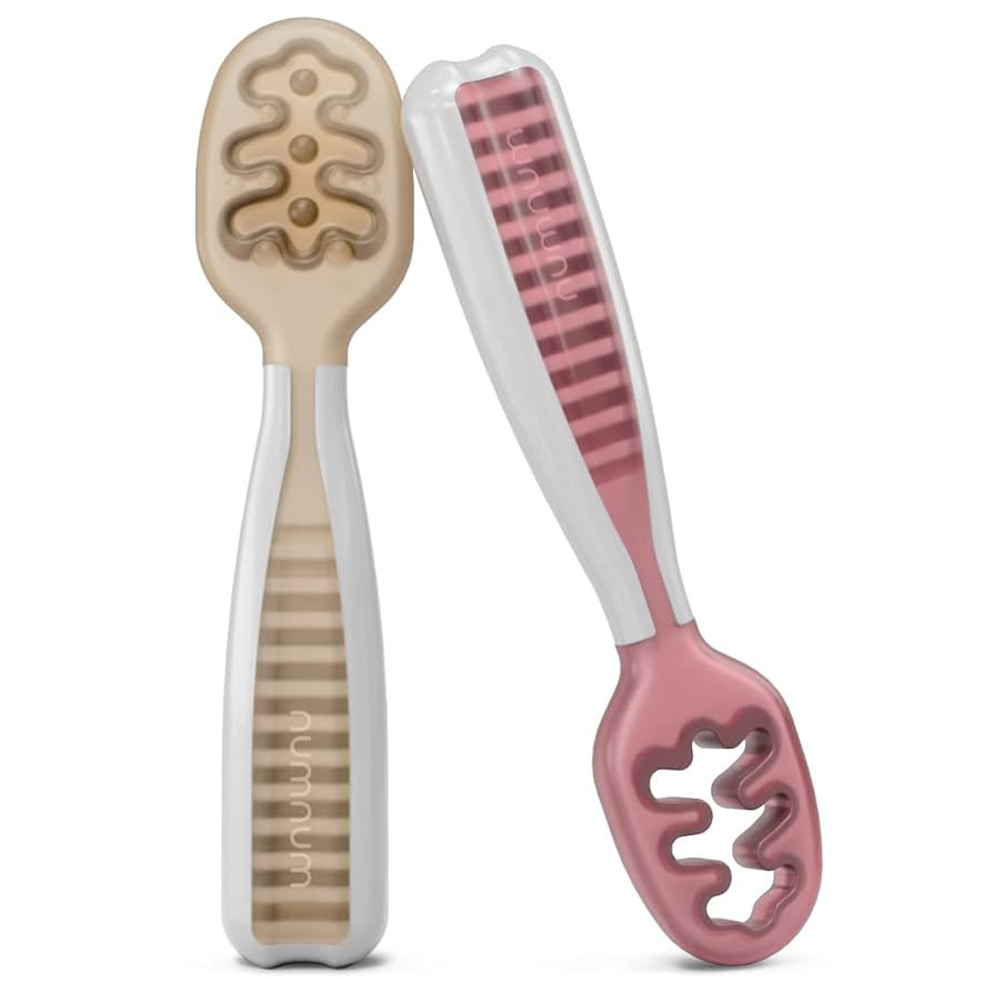 NumNum Baby Spoons Set, Baby Essentials Pre-Spoon GOOtensils for 6+ Months, First Stage Self-Feed... | Amazon (US)