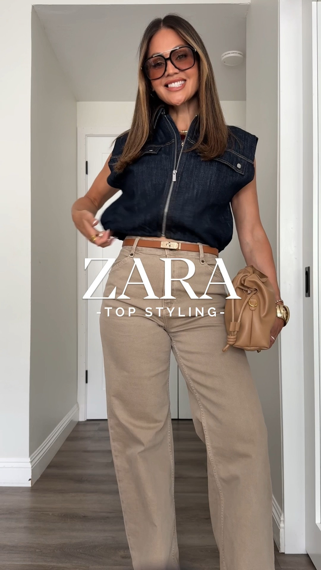 Zara top styling 🤌🏻
Elevated basics, flattering fits, and tops you’ll actually rewear 🤍 linking all my favorites below! 
Sizing 
Look 1
Denim shirt / small 
Wide leg jeans /26
Look 2
Halter balloon top/ XS
OLIVE pants / 26
Look 3
Satin halter top/ XS
SATIN pants / small 
Look 4
Sweetheart crop top small
Bermuda shorts / small 
Look 5
Halter top/ small 
Wide leg jeans /26
I’m 5’4”:130

#LTKootd #LTKU #LTKOver40
