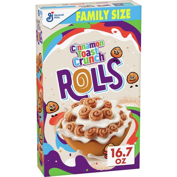 Cinnamon Toast Crunch Cinnaroll Breakfast Cereal, 16.7 OZ Family Size Cereal Box - Walmart.com | Walmart (US)