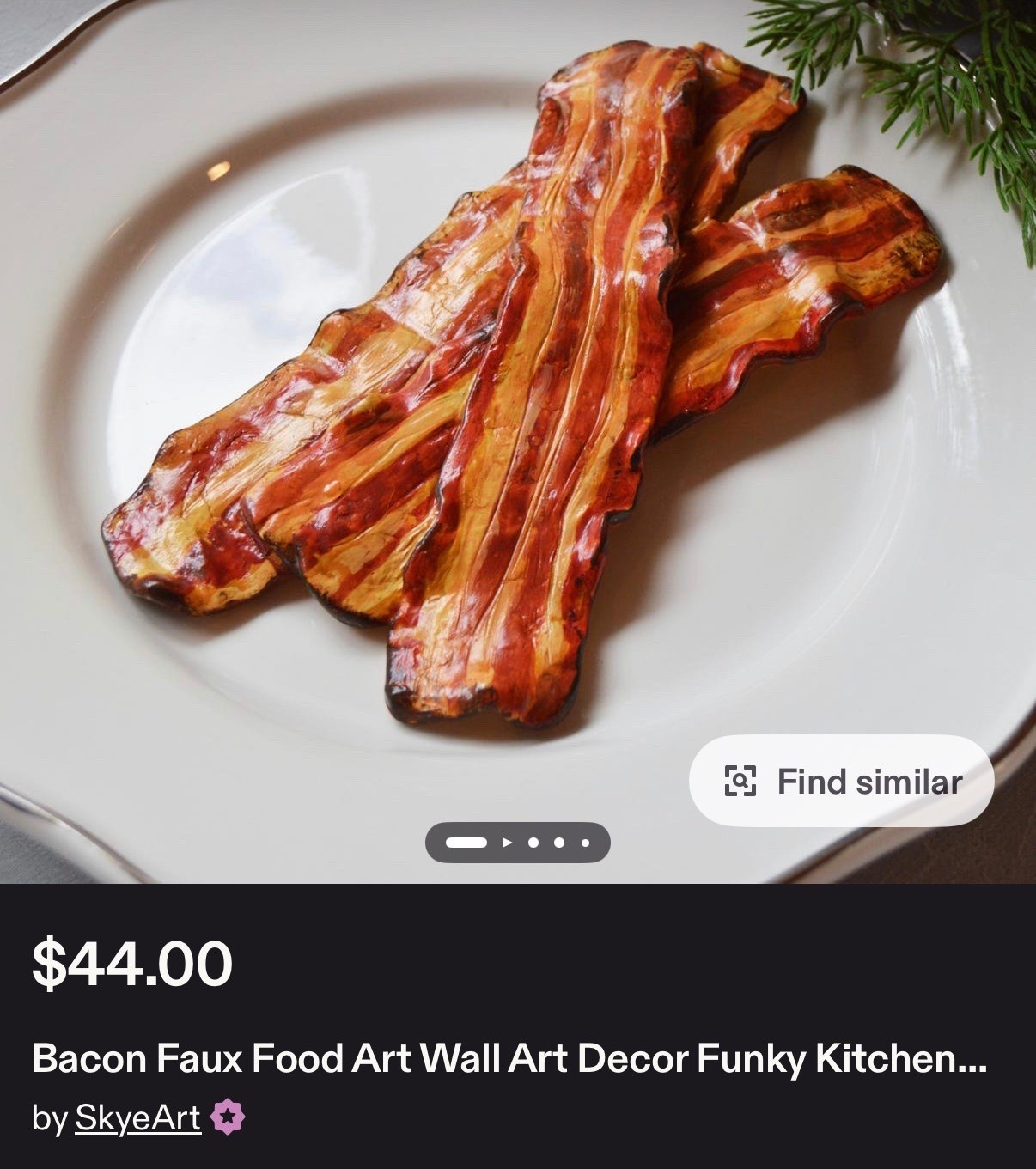 Fake bacon for your fake food plate wall