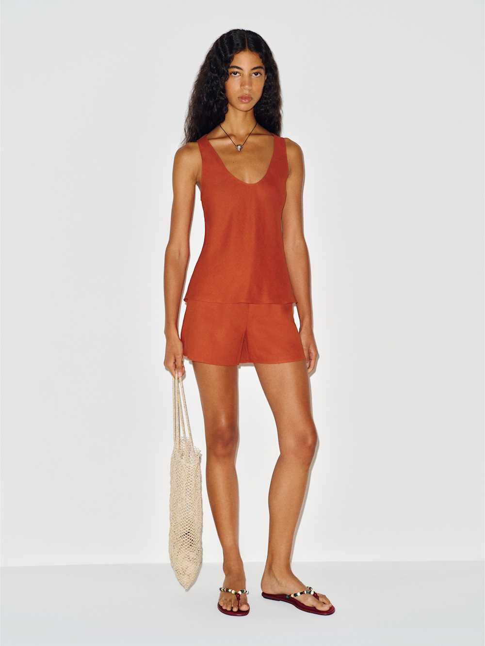 Enzo Linen Two Piece | Reformation (Global)