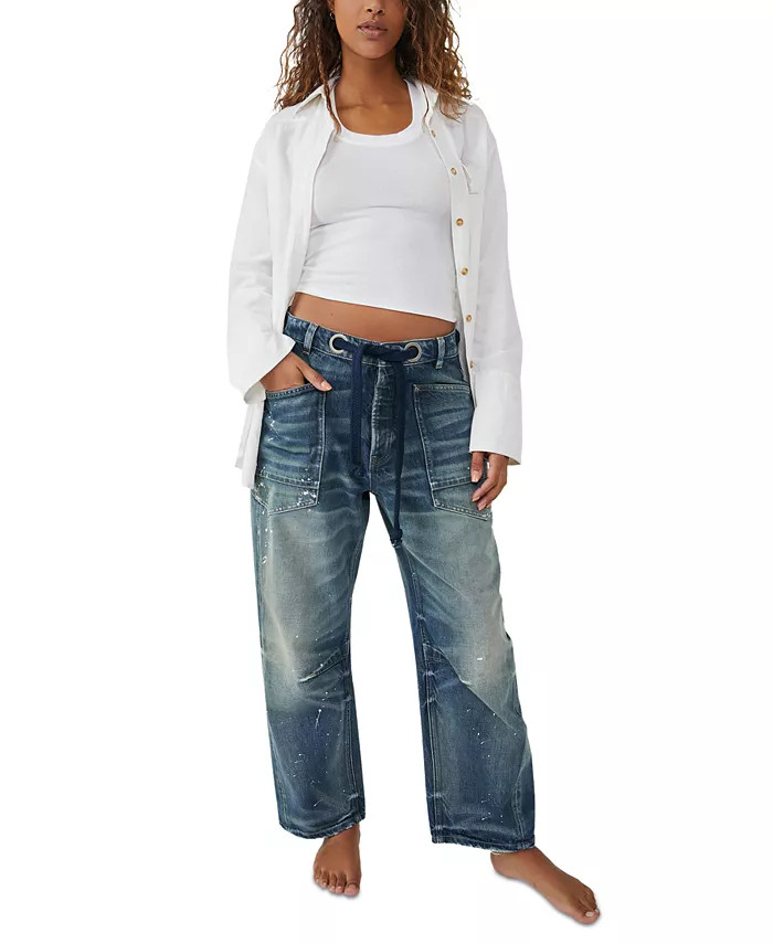 Women's Moxie Cotton Low-Slung Barrel Jeans | Macy's