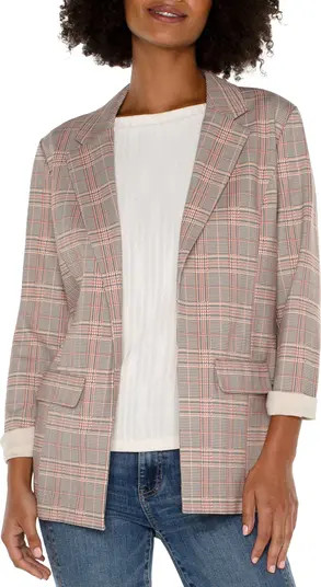 Liverpool Los Angeles Plaid Boyfriend Blazer | Nordstrom | Nordstrom