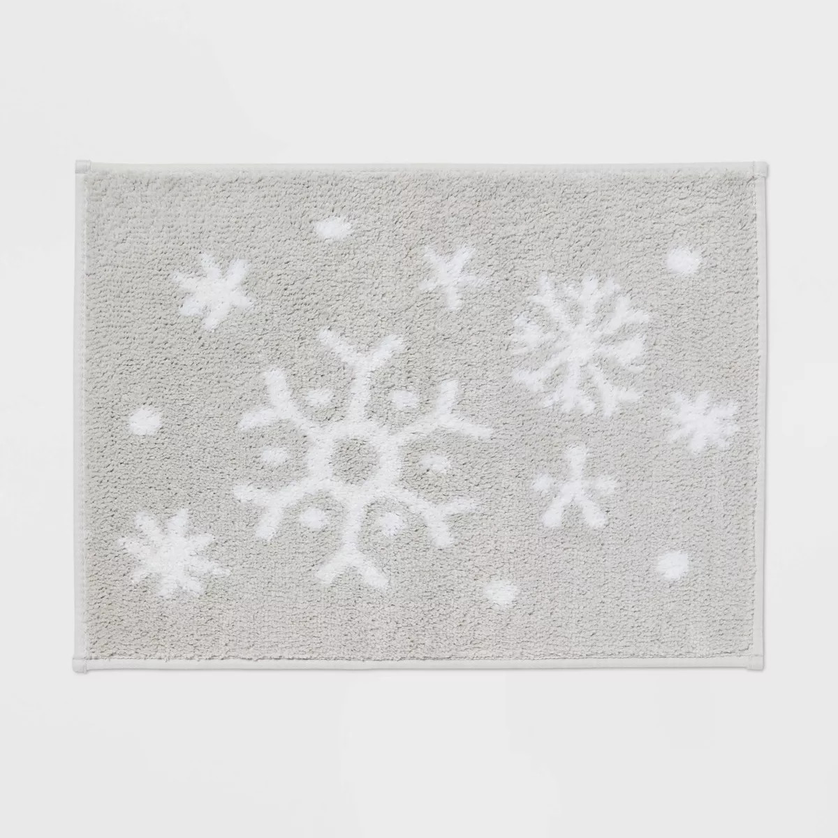 17"x24" Snowflake Christmas Bath Rug Light Gray - Wondershop™ | Target