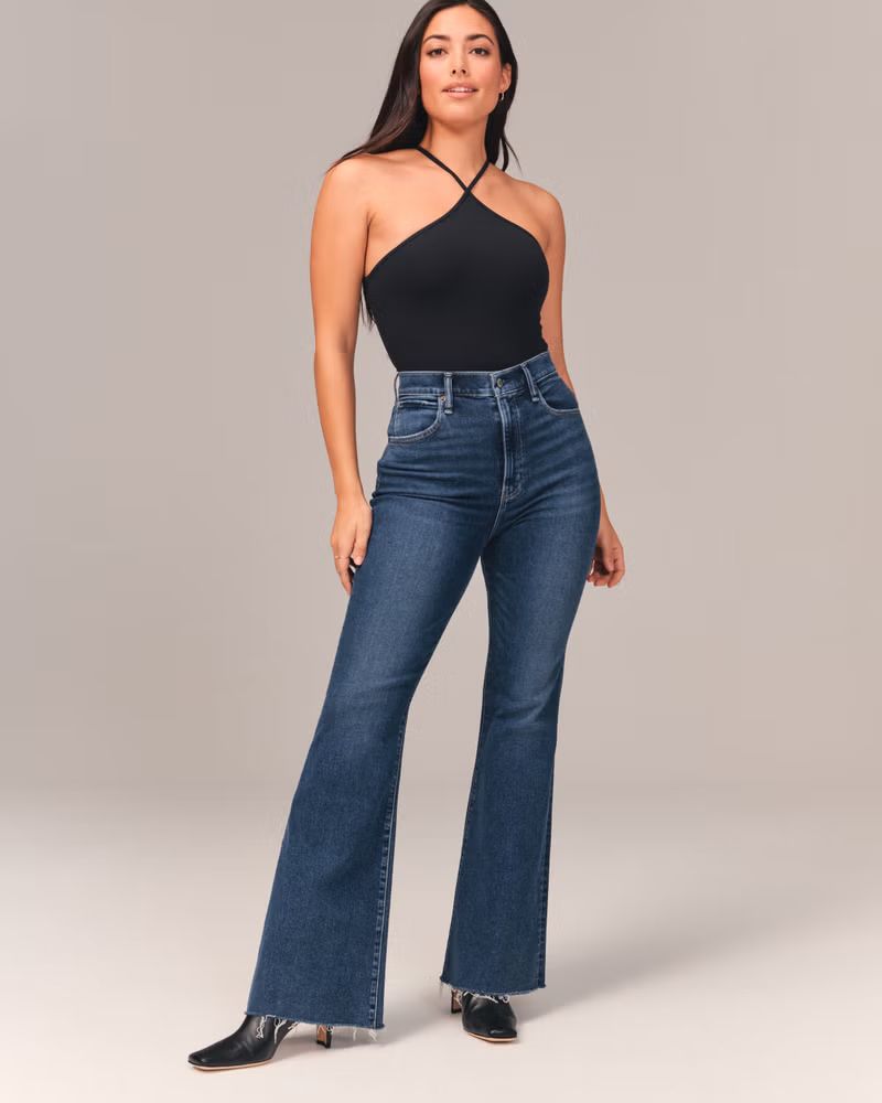Women's Curve Love Ultra High Rise Flare Jean | Women's Clearance | Abercrombie.com | Abercrombie & Fitch (US)