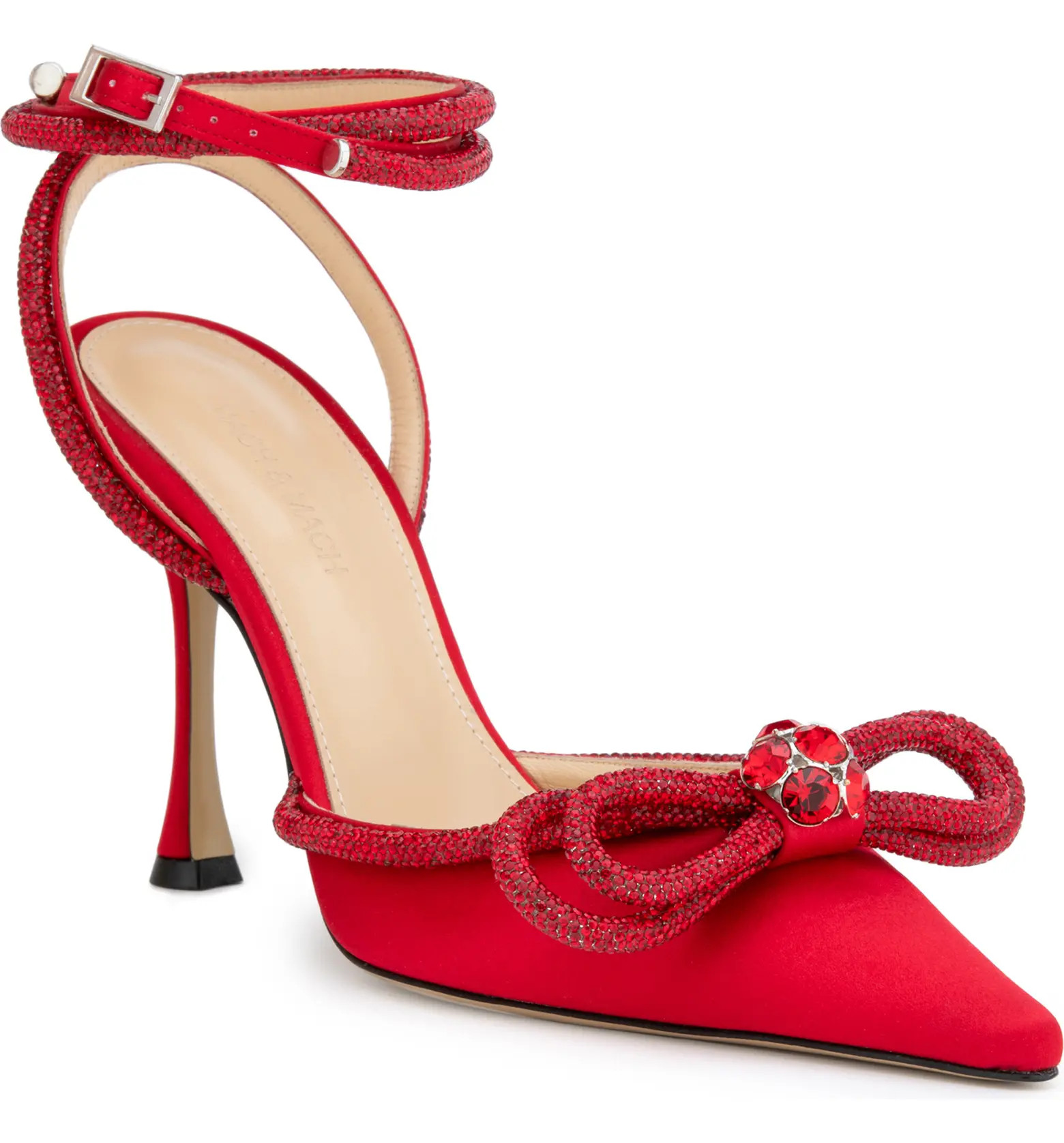 Crystal Double Bow Pointed Toe Pump (Women) | Nordstrom