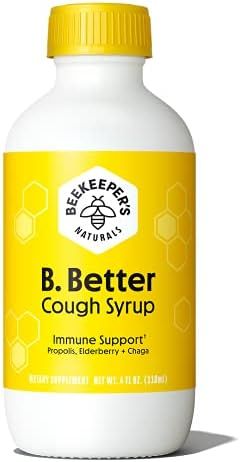BEEKEEPER'S NATURALS B.Better Daytime Cough Syrup for Adults - Immune Support with Propolis, Elde... | Amazon (US)
