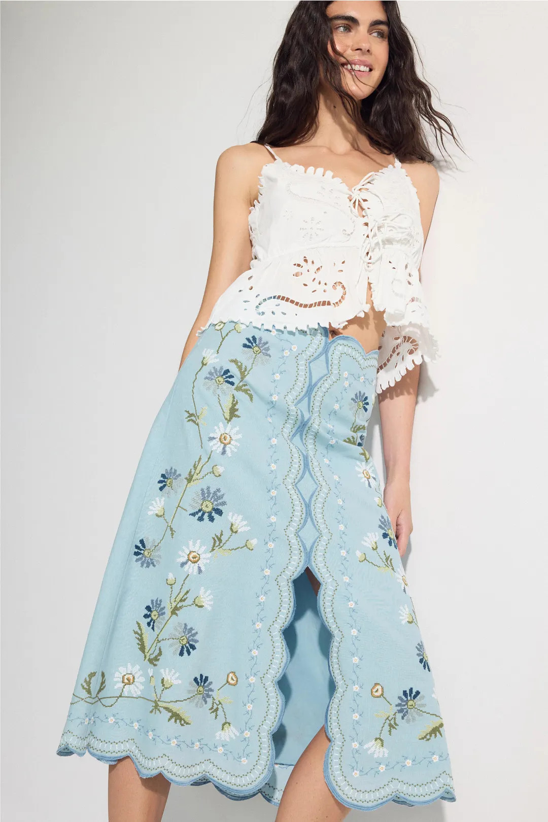Audra Embroidery Skirt | Rent the Runway