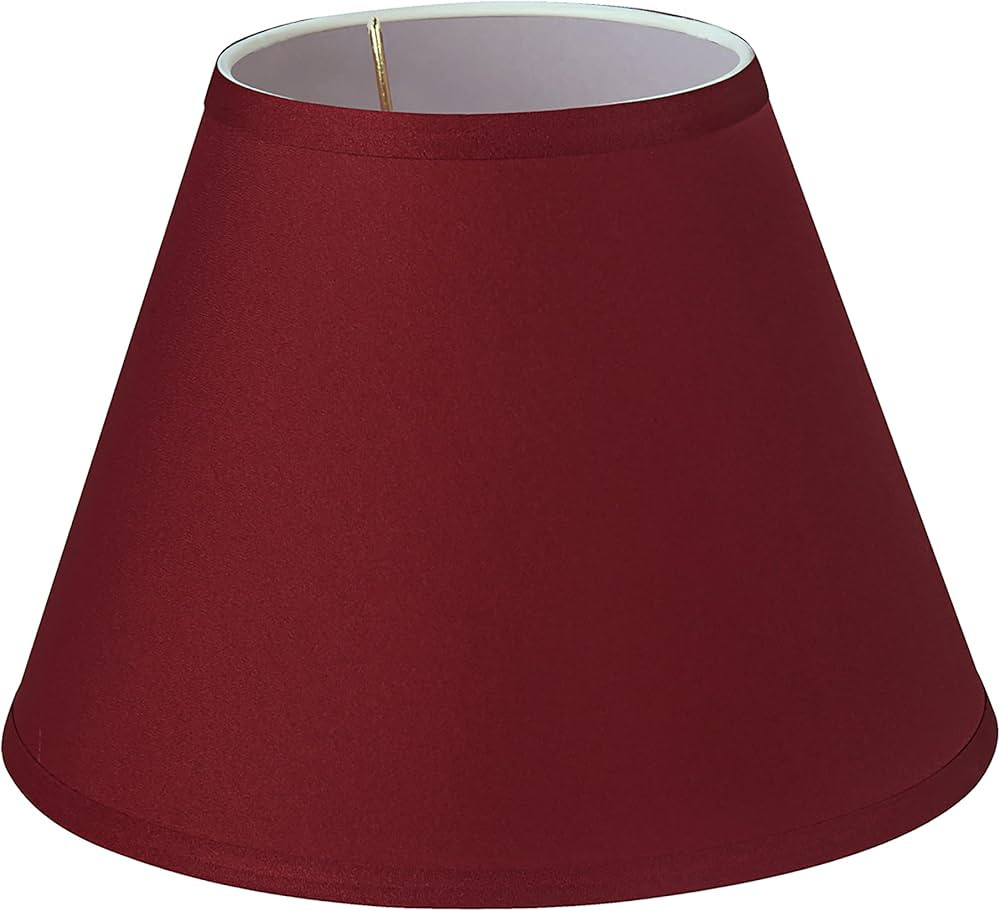 Aspen Creative 58904A, Empire Uno Lamp Shade, Red, 5" Top x 9" Bottom x 7" Slant Height, Slip UNO... | Amazon (US)