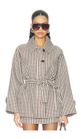 Clarke Trench in Brown Beige | Revolve Clothing (Global)