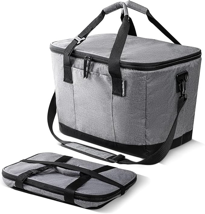 CleverMade Leakproof Collapsible Insulated Cooler Bag, Portable Foldable Soft Side Tote Holds 18/... | Amazon (US)