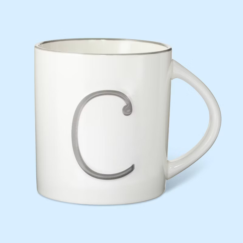 16oz Stoneware Monogram Mug - Spritz™ | Target
