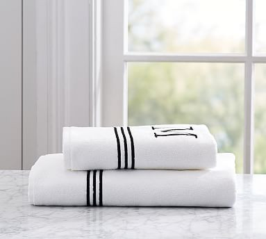 Grand Organic Cotton Embroidered Towels | Pottery Barn (US)