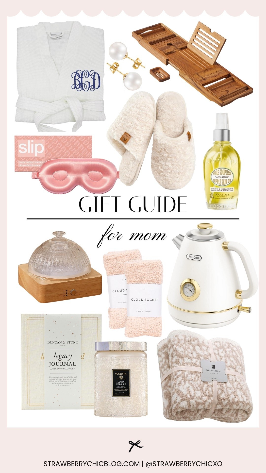 A gift guide for Mom! I put together a little wishlist of cute items to get your mom or mother-in-law. I really love the slip eye mask, legacy journal, and embroidered bath robe. Plus, you can grab all of these gifts from Amazon! 

#LTKHoliday #LTKGiftGuide #LTKFindsUnder100