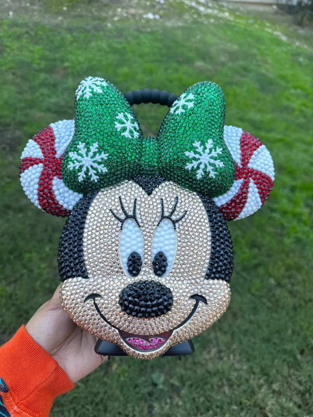 Minnie Mouse Peppermint Rhinestone Crossbody - Etsy | Etsy (US)