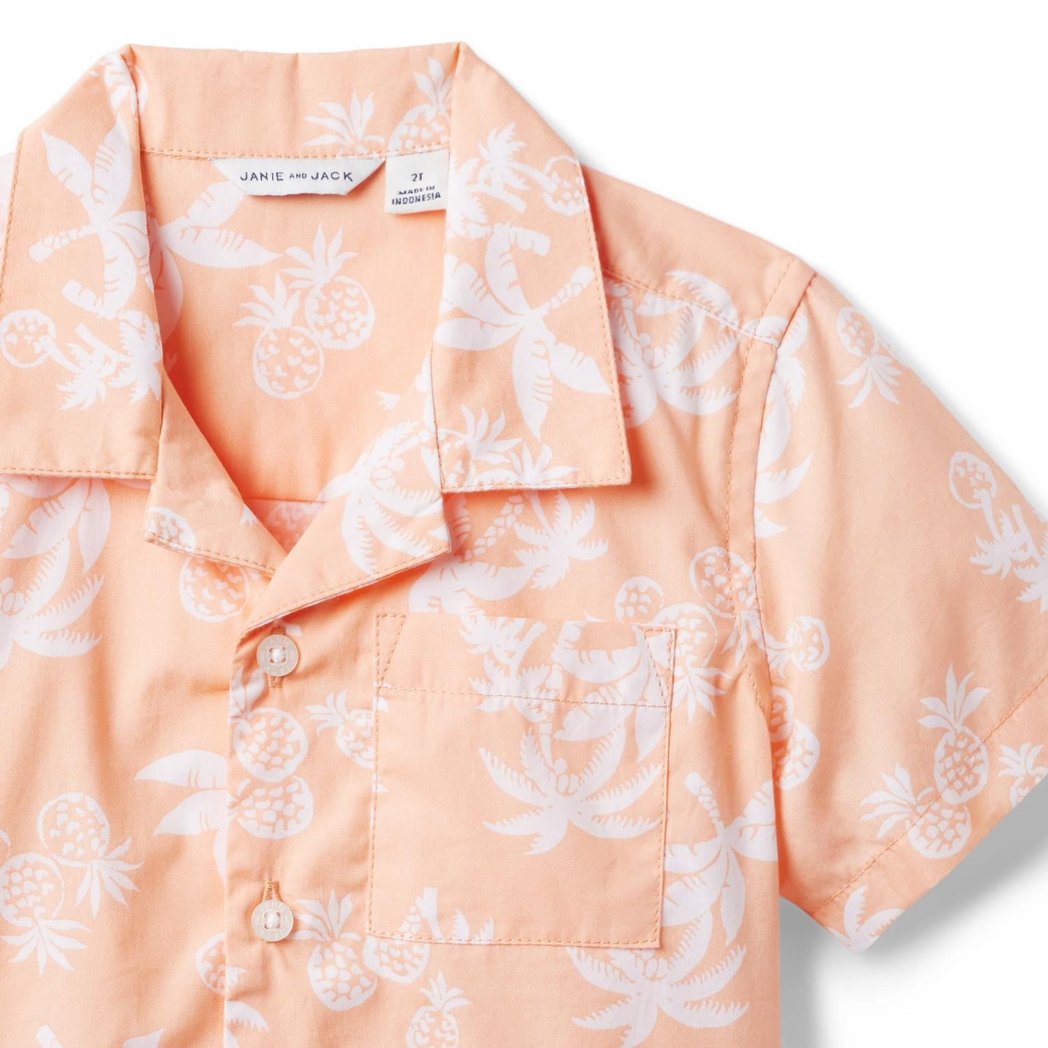 The Pineapple Palm Cabana Shirt | Janie and Jack