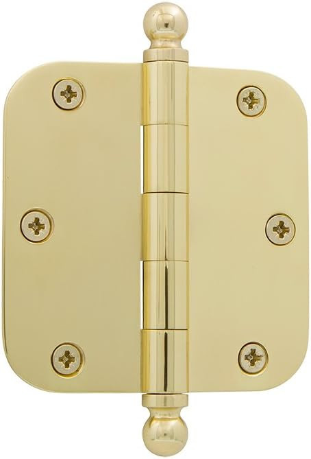Grandeur Hardware 809001 3.5" Ball Tip Residential Hinge with 5/8" Radius Corners, 3.5" x 3.5", U... | Amazon (US)