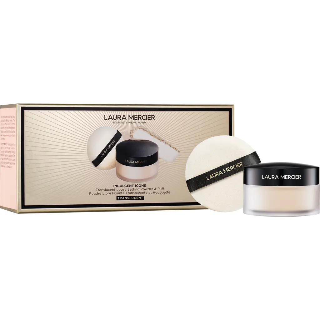 Laura Mercier Indulgent Icons Setting Powder & Velour Puff Set $61 Value at Nordstrom | Nordstrom
