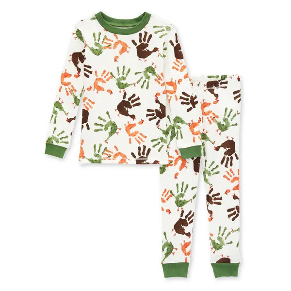 Turkey Hands Organic Cotton Matching Pajamas - 2-Piece 12M | Burts Bees Baby