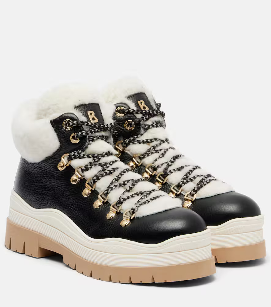 Bogner Arosa shearling-lined leather lace-up boots | Mytheresa (US/CA)
