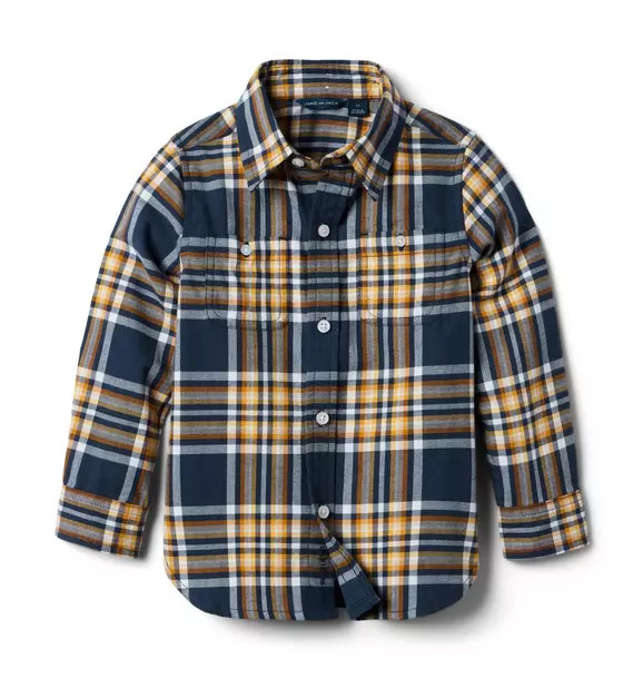 Plaid Brushed Twill Shirt | Janie and Jack