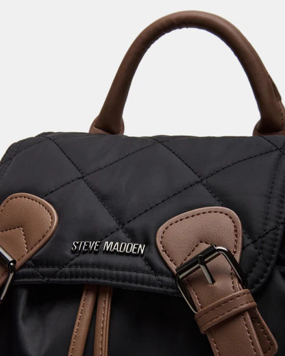 SOLLY Bag Black | Women's' Quilted Backpack | Steve Madden (US)