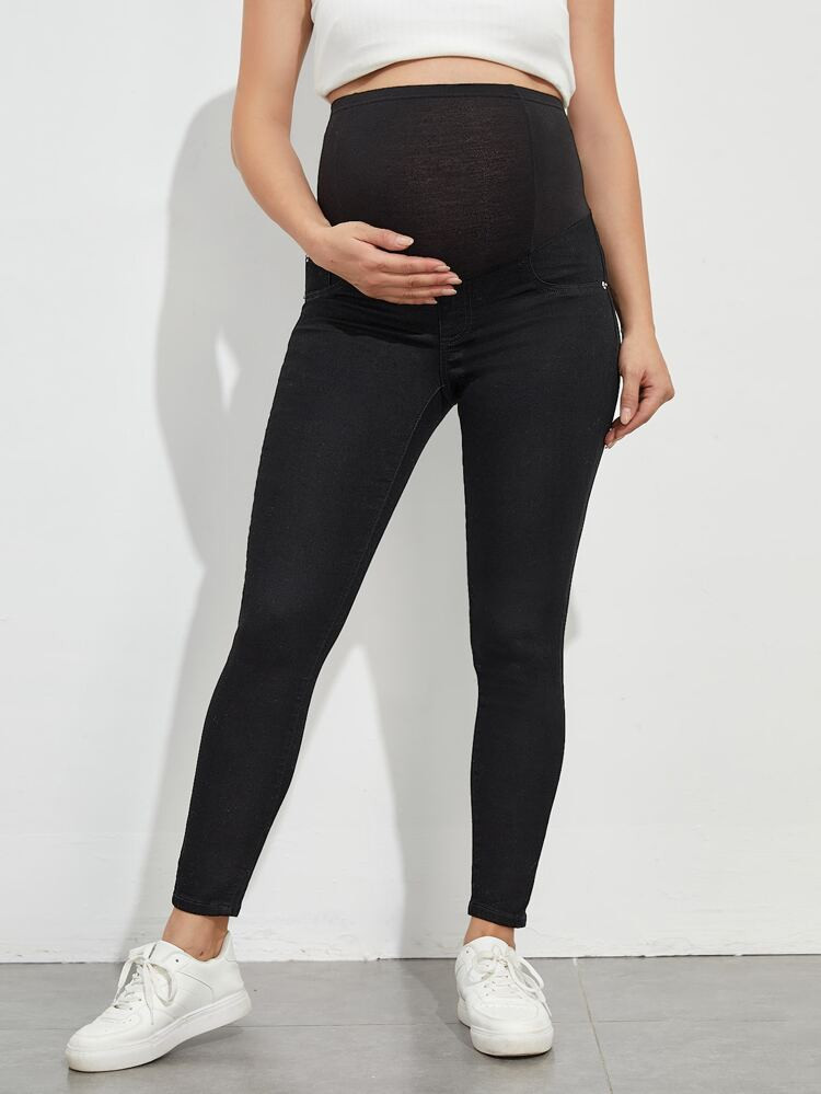 SHEIN Maternity Wideband Waist Skinny Jeans
       
              
              $19.49        
 ... | SHEIN