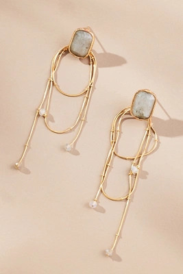 Stone Looped Chain Drop Earrings | Anthropologie (US)