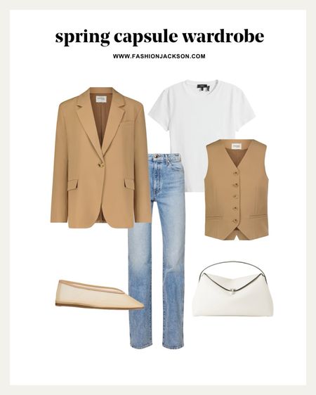 2024 Spring Capsule Wardrobe #springfashion #capsulewardrobe #springoutfit #springcapsule #camelblazer #blazerlook #balletflats #mesh #vestlook #fashionjackson

#LTKstyletip #LTKfindsunder100 #LTKSeasonal