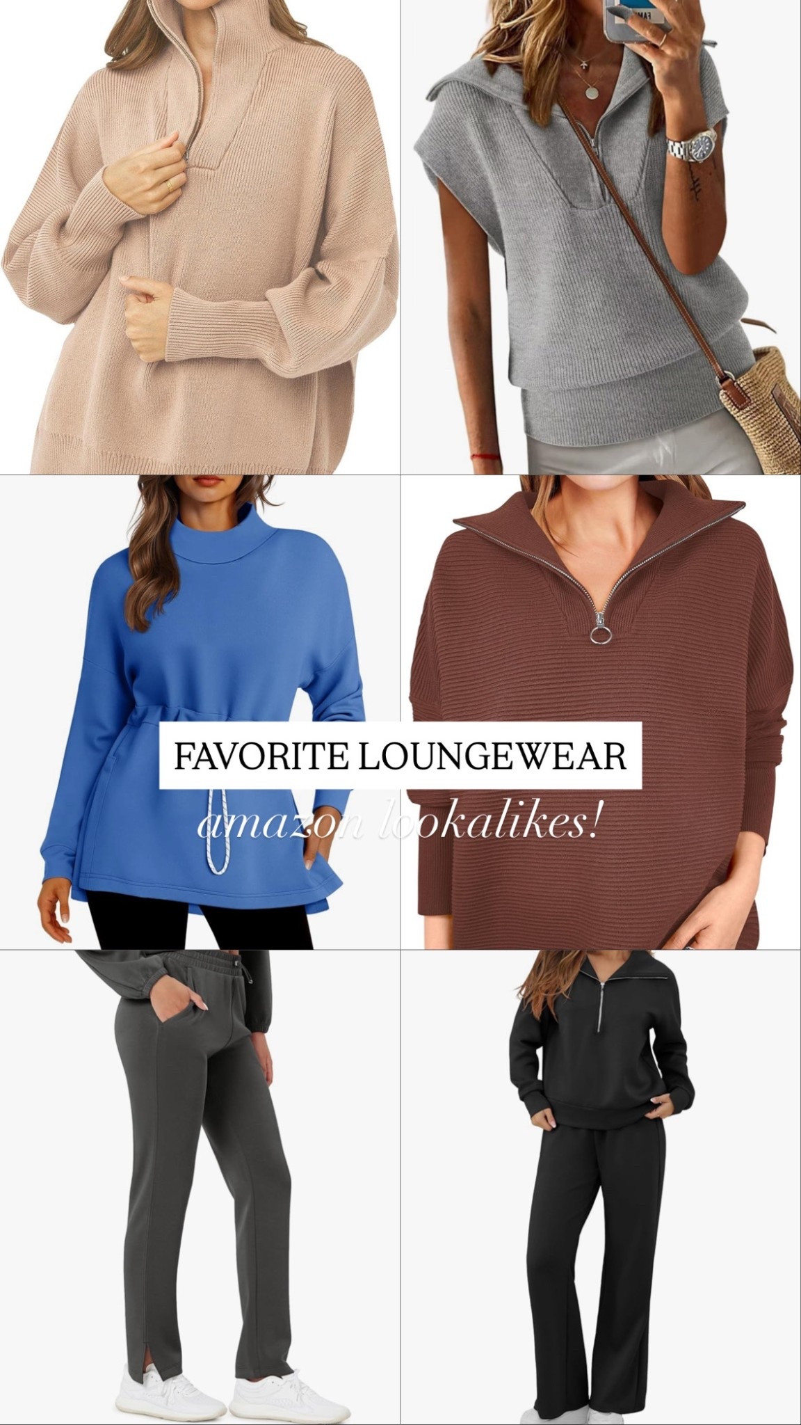 Amazon loungewear varley pullover dupe lookalike quarter zip wide leg pants jogger sweatpant

#LTKgrwm #LTKootd #LTKFindsUnder50