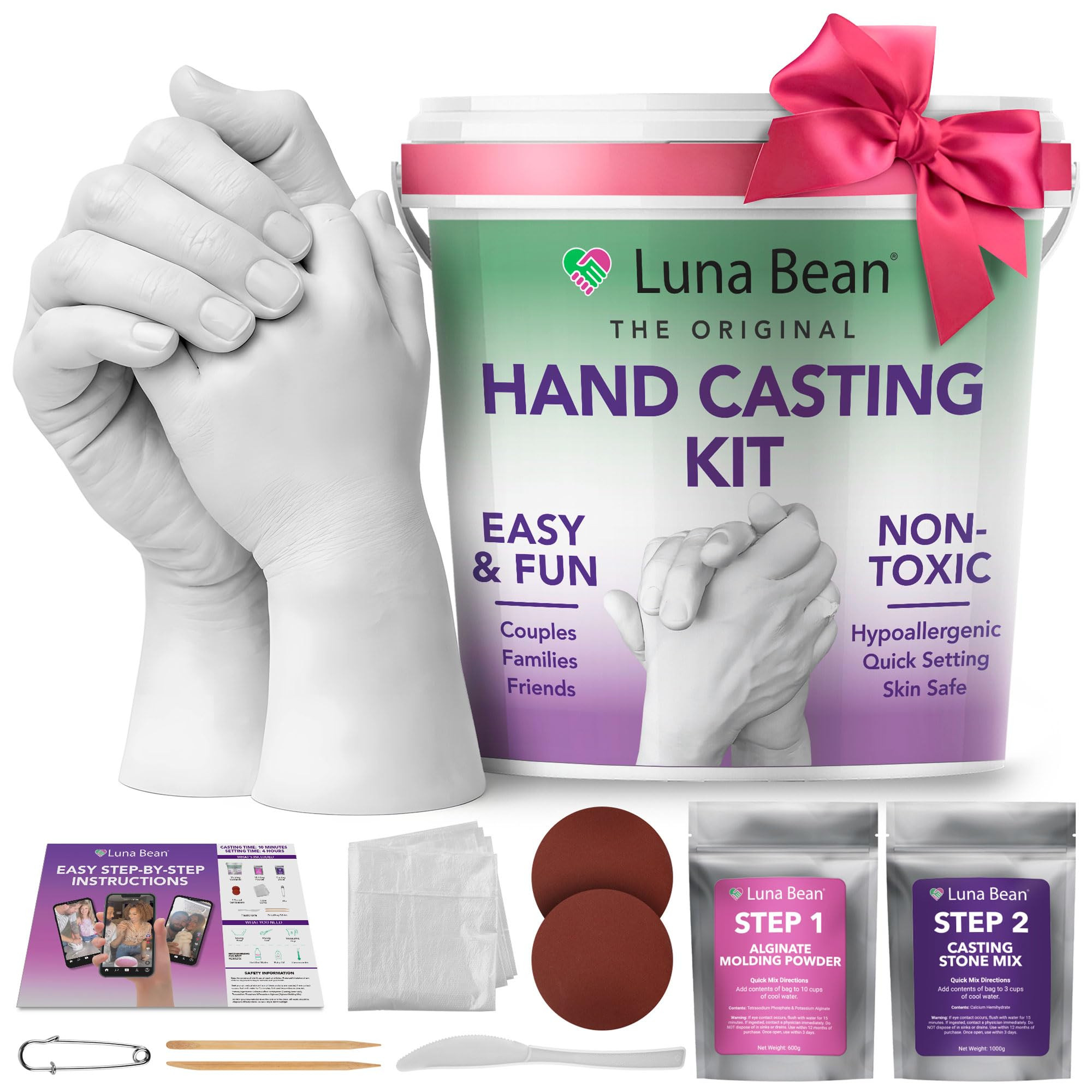Luna Bean Hand Casting Kit – The Original Hand Mold Kit – Mothers Day Gifts for Mom - Anniver... | Amazon (US)
