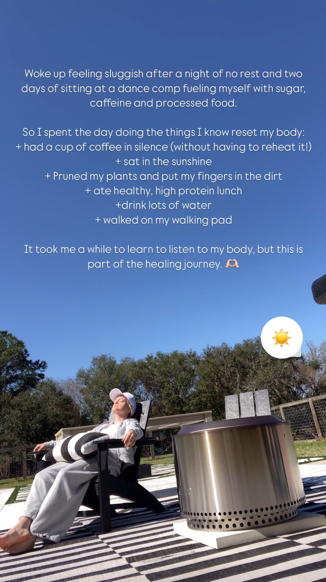 I’ve learned how to reset an off day and the first day is in the sunshine! 

Outdoor furniture / patio furniture / pool furniture / solo stove / fire pit / outdoor rug / rug / outdoor storage / storage box / outdoor pillows 

#LTKSeasonal #LTKHome #LTKSaleAlert