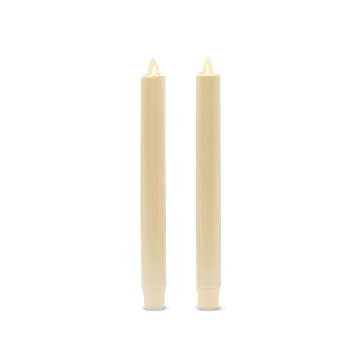 Luminara Flickering Flameless Ivory Taper Candles - Warm LED Light Flame - 2 AA Battery Operated ... | Amazon (US)