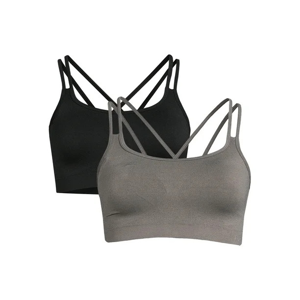 Ryka Women's Strappy Back Sports Bras, 2-Pack - Walmart.com | Walmart (US)