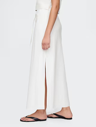 Linen-Blend Midi Skirt | Gap (US)