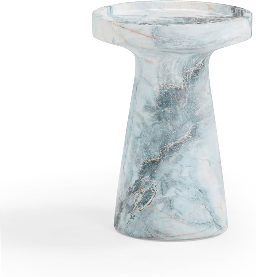Tov Furniture Zara Aegean Marble Indoor/Outdoor Side Table | Amazon (US)