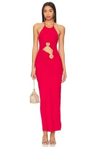 Bardot Neve Maxi Dress in Deep Red from Revolve.com | Revolve Clothing (Global)
