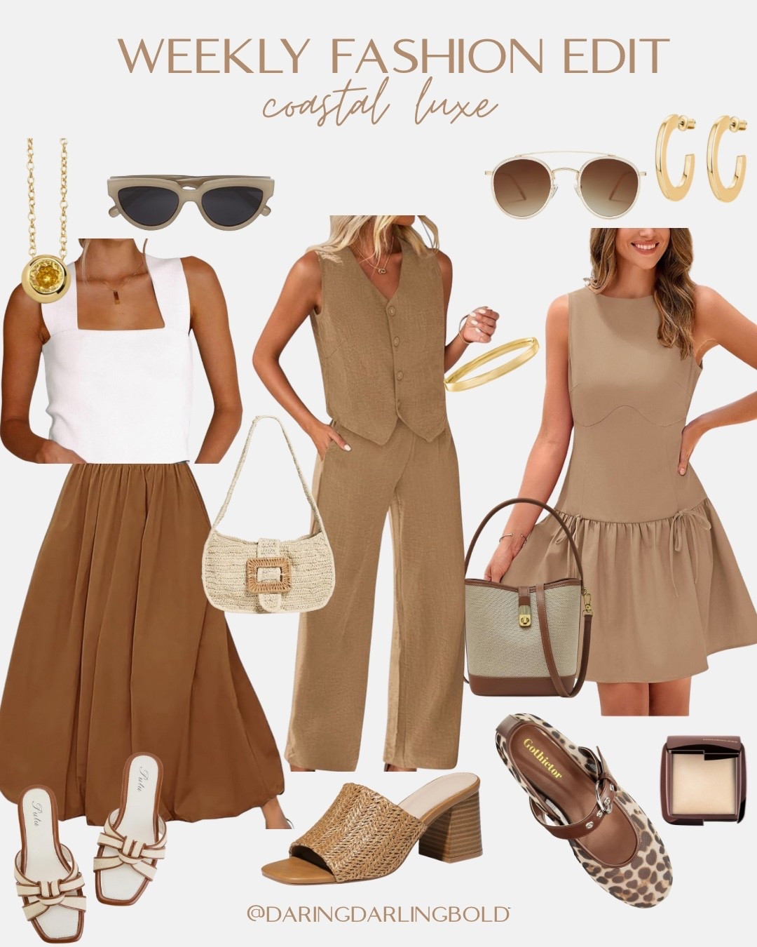 Heading to the Hamptons or channeling coastal vibes from Cali to Capri🌾🕶️ Here are my picks from this week’s Haute in the Hamptons Fashion Edit 🤎🍸

Outfit must-haves I’m loving:
✅ Neutral tones that scream timeless elegance
✅ Breezy linen sets & flowy dresses for hot days
✅ Elevated basics you can mix & match all summer
✅ Woven bags that pull every outfit together
✅ Gold hoops & soft glam accessories ✨
✅ Comfy-chic sandals made for brunch & beyond

From beach strolls to rooftop rosé, these looks are made for summer’s most stylish moments.

 #ootd #coastallooks #vacaywardrobe #coastalchic #vacayoutfits #vacationwardrobe #resortwear #summerfashion #neutralaesthetic #vacaystyle #resortvibes #minimalchic



#LTKSeasonal #LTKTravel #LTKPetite
