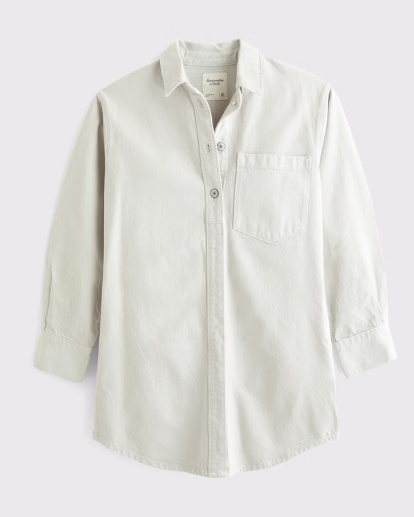 Denim Mini Shirt Dress | Abercrombie & Fitch (US)