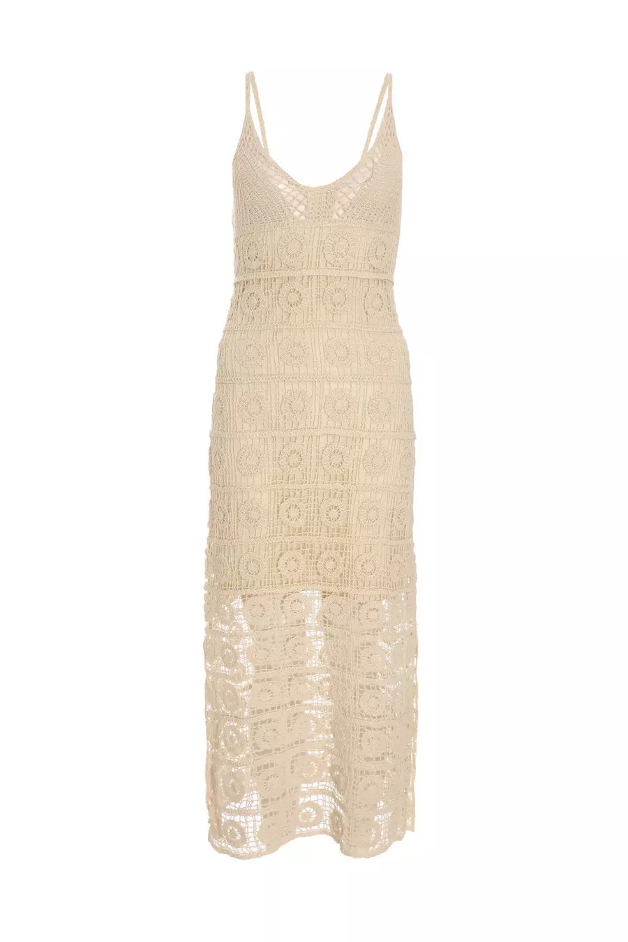 Stone Crochet Midaxi Dress | Quiz Clothing