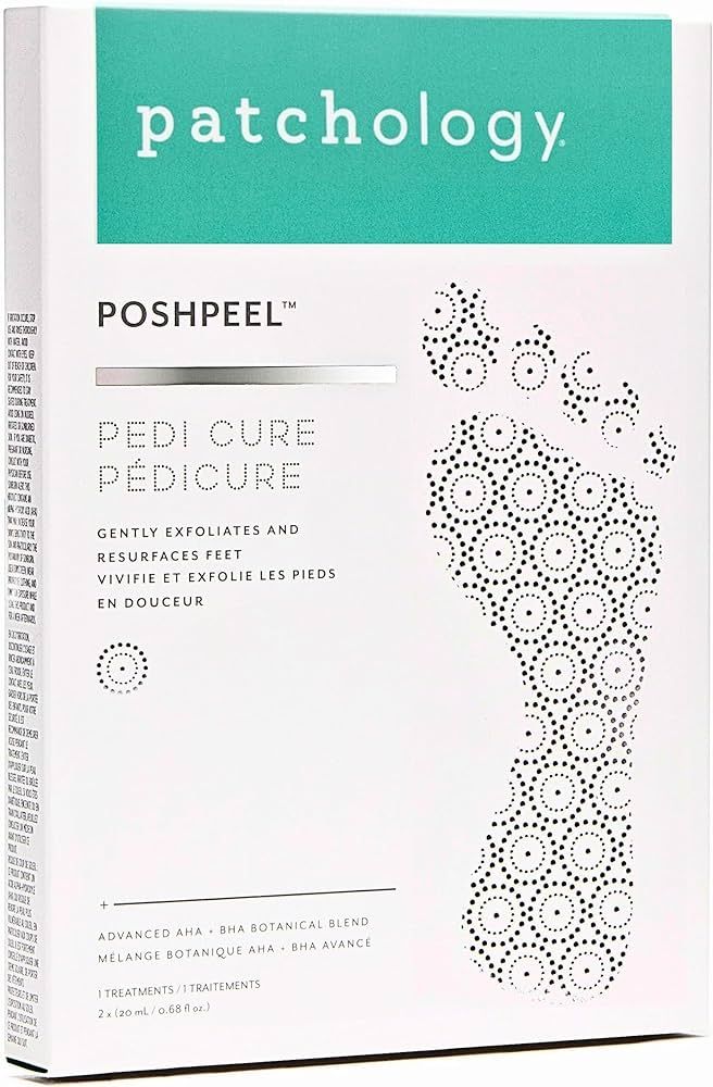 Patchology PoshPeel Pedi Cure - Foot Peel Mask Soak Treatment, Pedicure Foot Spa, Feet Peeling Ma... | Amazon (US)