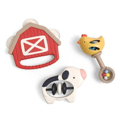 Itzy Ritzy Itzy Jamboree Rhythm and Rattles Gift Set Farm - 3pc | Target