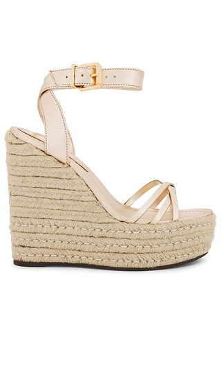 Alexandra Wedge Sandal in Platina | Revolve Clothing (Global)