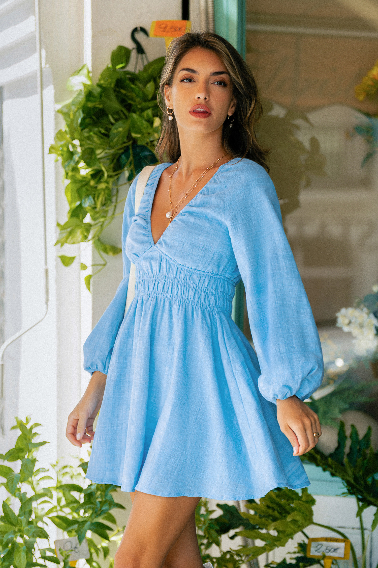 Go-Anywhere Blue Mini Dress | Cupshe US