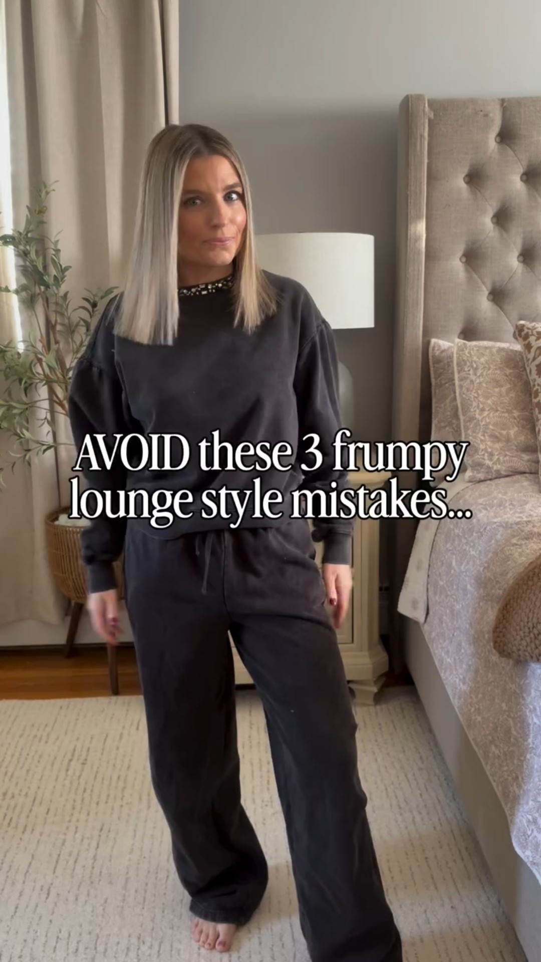 Avoid these 3 mistakes when styling lounge:

🖤 1. Wearing Overly Baggy, Unstructured Pieces
Why it looks frumpy: Excess fabric overwhelms a petite frame and removes all shape.
Do instead: Choose pieces with slim or semi-fitted silhouettes or a single oversized item balanced with something fitted (e.g., oversized hoodie + slim joggers).

🖤 2. Ignoring Color Balance
Why it looks frumpy: Large blocks of dull or oversized prints shrink your frame.
Do instead:
Choose monochrome sets (instantly elongating)
Stick to small prints, vertical ribbing, or color-blocking that creates length.

🖤 3. No Intentional Styling
Simply throwing pieces on can read sloppy.
Do instead:
Do a small front tuck
Roll sleeves once
Add simple earrings or dainty jewelry
Finish with clean sneakers or slippers
Tiny touches = huge impact!

Comment LOUNGE for a 🔗 

#lounge #petitelounge #petitehacks #petitestyle #styletips winterlounge athleisure cute winteroutfits matching sets rhinestones