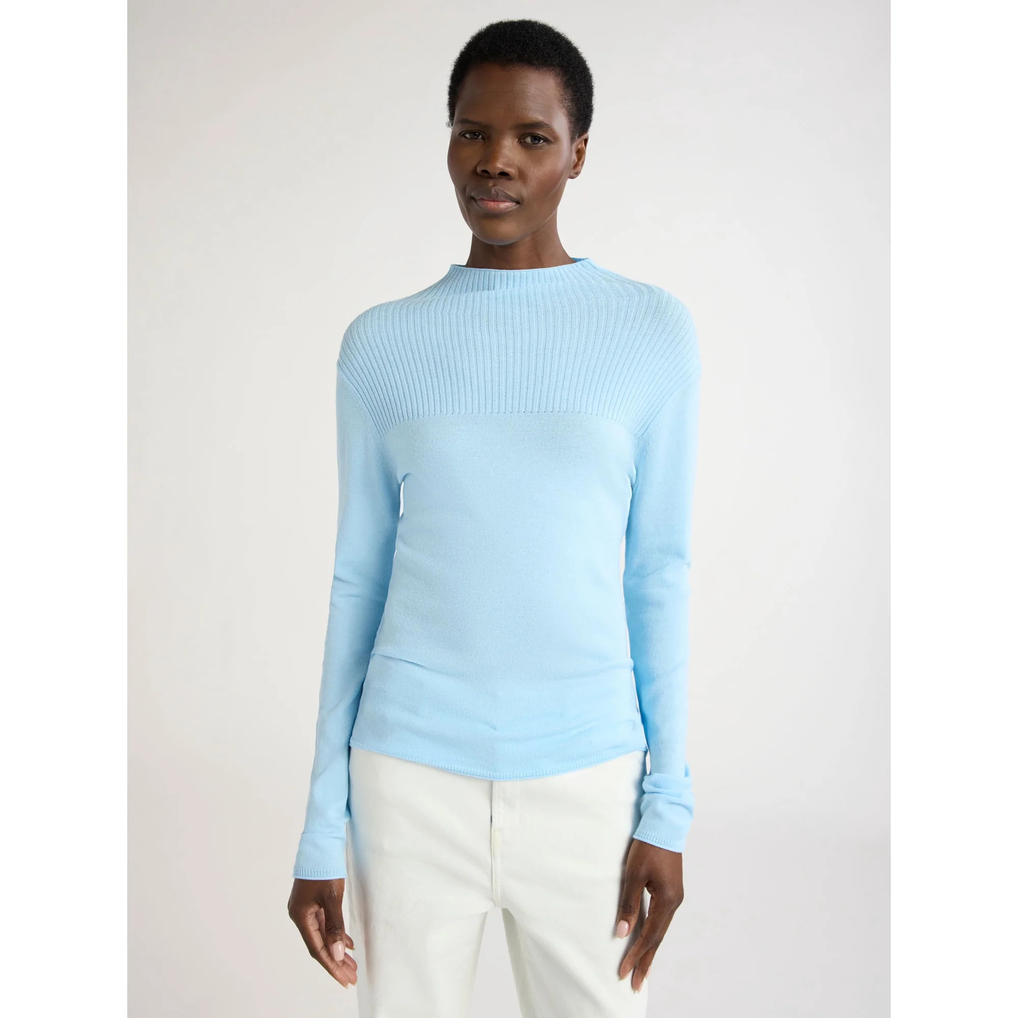 Scoop Woman's Slim Funnel Neck Sweater, Lightweight, Sizes XS-XXL | Walmart (US)