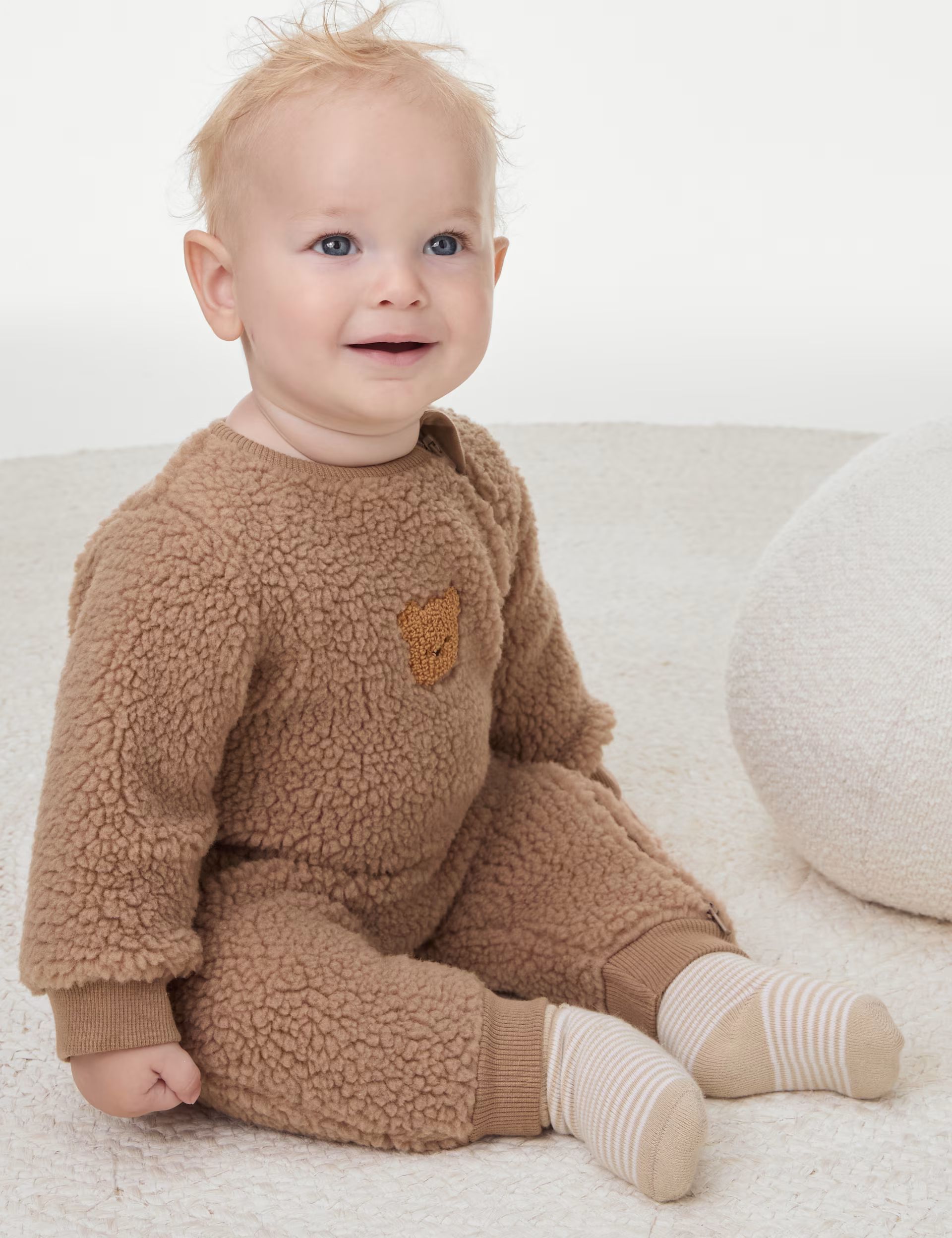 Fleece Bear Face Sleepsuit (7lbs-3 Yrs) | Marks & Spencer (UK)