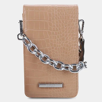 Bolsa Santa Lolla Case Porta Celular Alça Corrente Croco Feminina - Feminino | Zattini (BR)