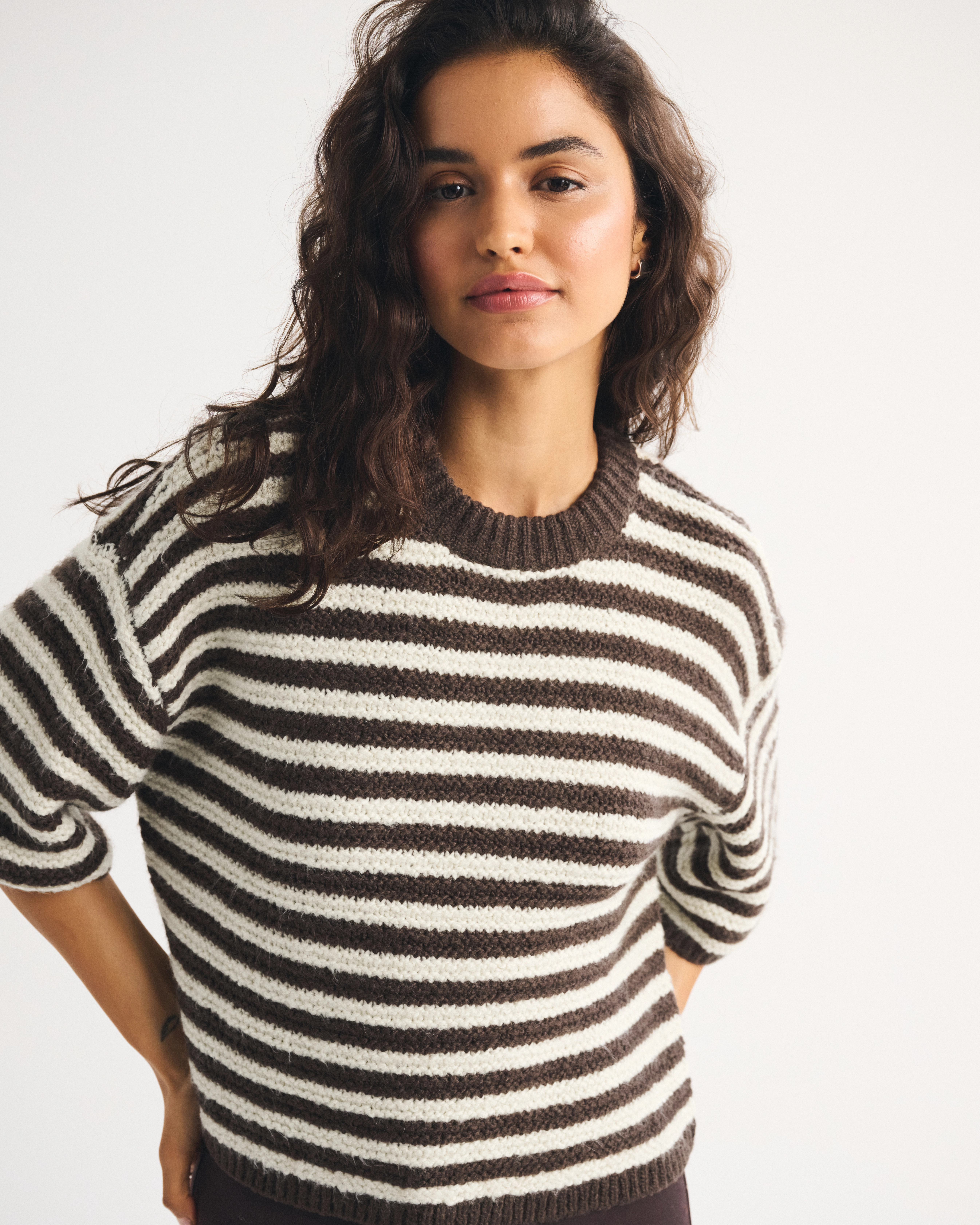 Short-Sleeve Boxy Sweater Tee | Abercrombie & Fitch (US)